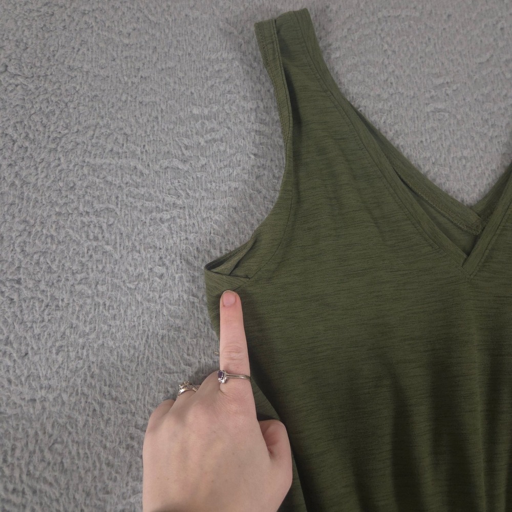 Old Navy Jumpsuit Womens S Green Wide Leg Breathe On V-Neck Sleeveless Pockets - Picture 11 of 13